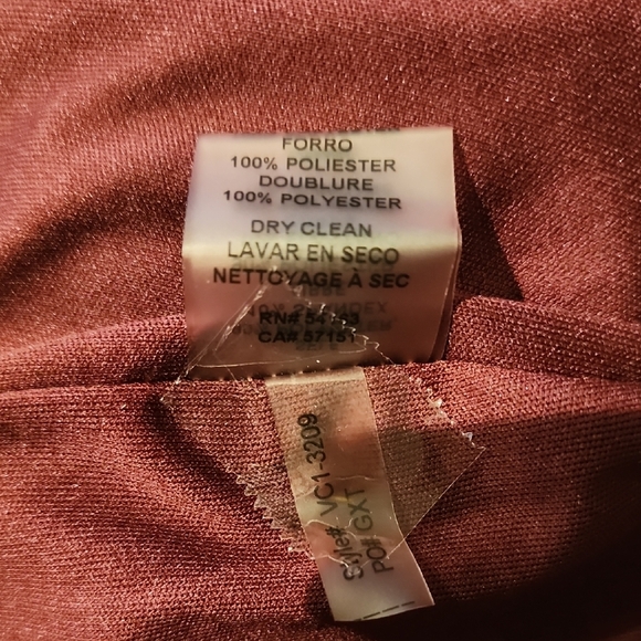 Vince Camuto Rich Burgundy Velvet Long Sleeve Dress - Picture 11 of 11